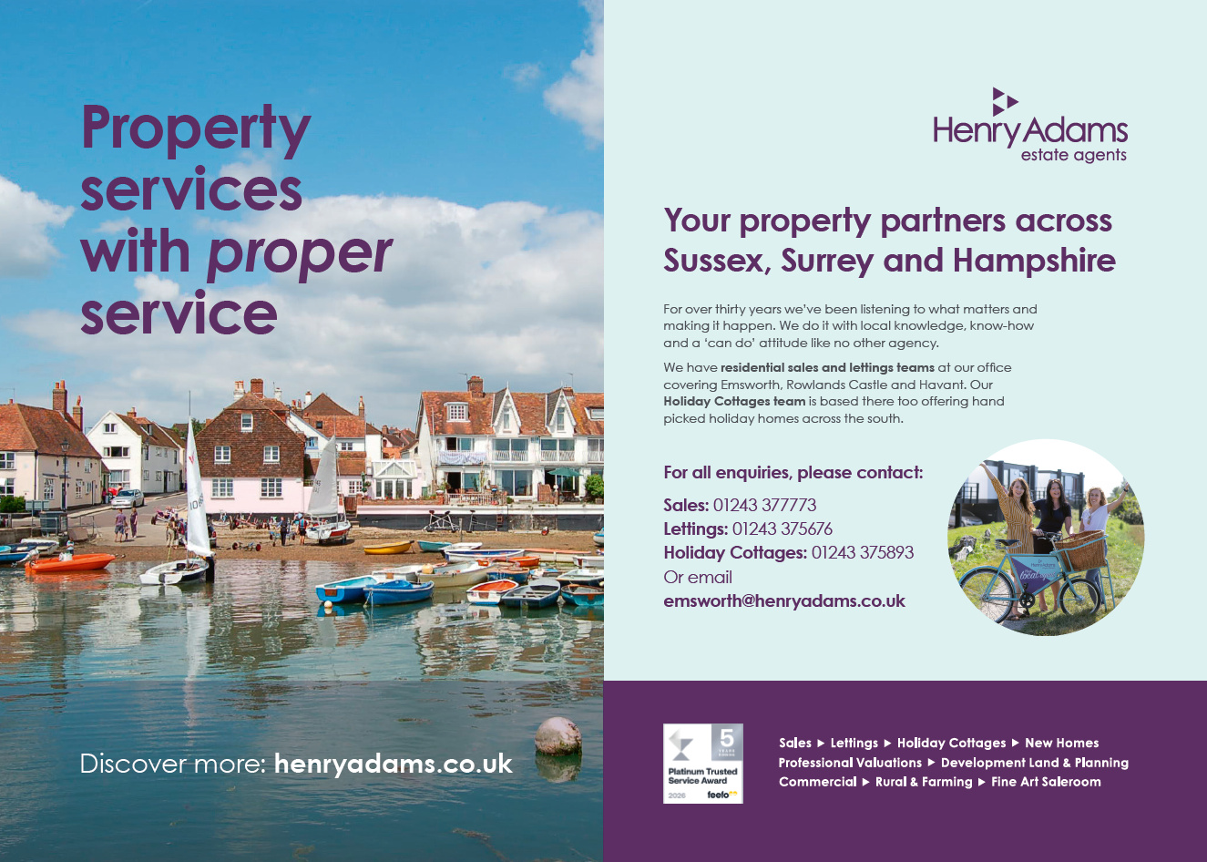 Henry Adams estate agents advertisement 2026